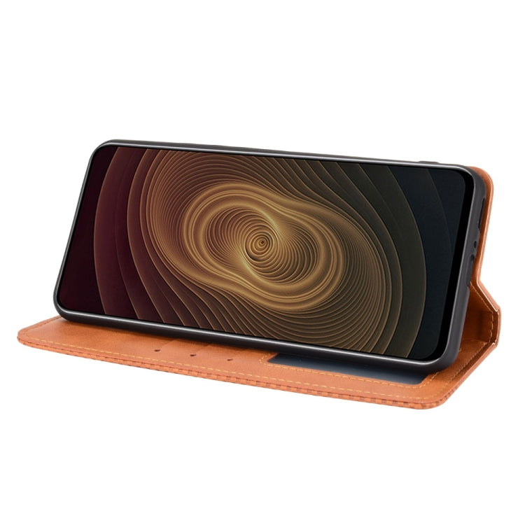 For ZTE Axon 20 5G / Axon 20 4G Magnetic Buckle Retro Crazy Horse Texture Horizontal Flip Leather Case with Holder & Card Slots & Photo Frame