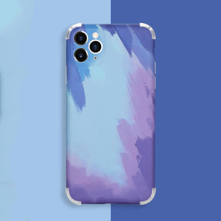 For iPhone 12 Watercolor Series Four-corner Shockproof IMD Protective Case