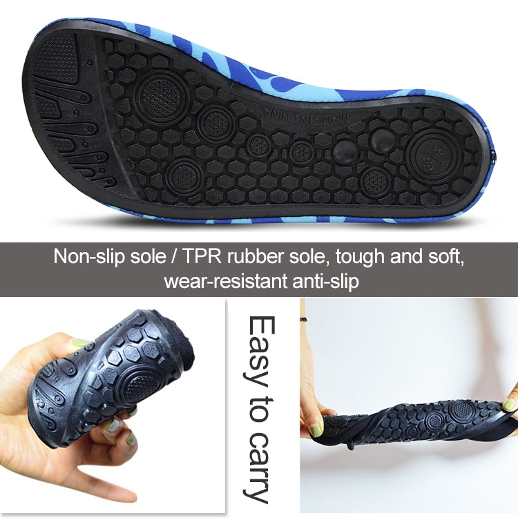 Non-slip Wear-resisting Thick Rubber Sole Diving Shoes and  Socks, One Pair, Size:M