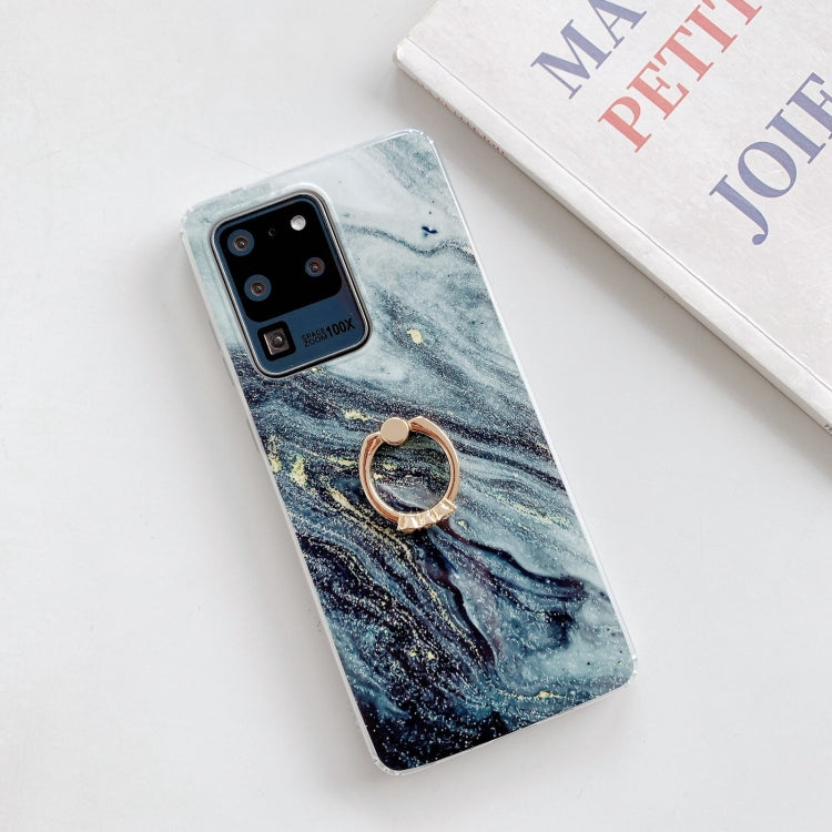 For Samsung Galaxy S20 FE Marble Pattern Protective Case with Ring Holder
