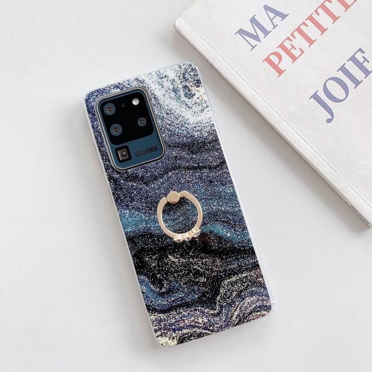 For Samsung Galaxy S20 FE Marble Pattern Protective Case with Ring Holder