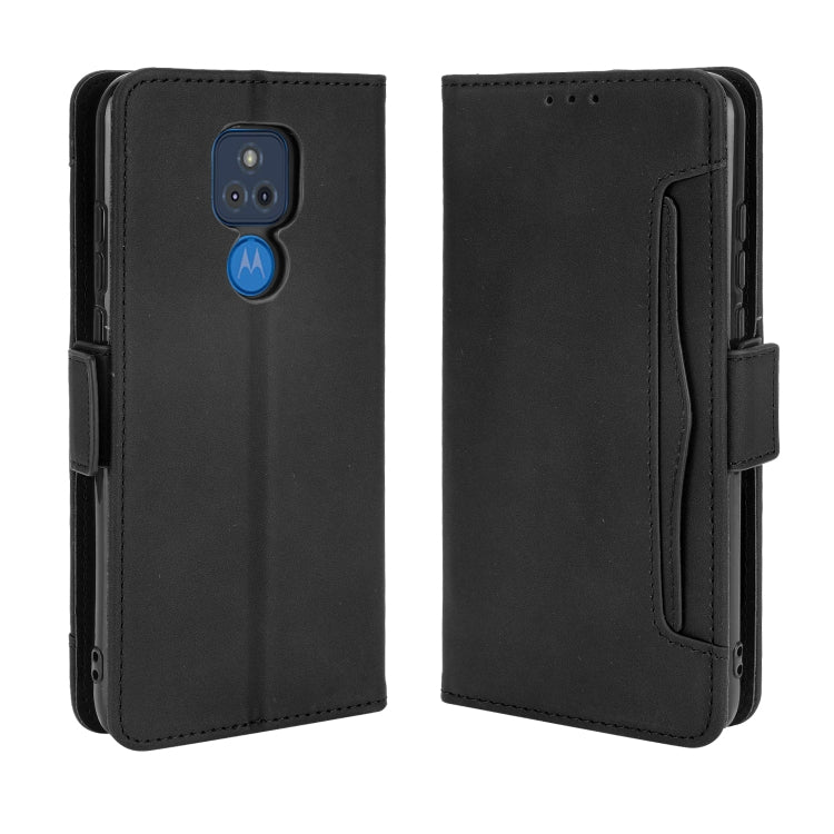 For Motorola Moto G Play 2021 Wallet Style Skin Feel Calf Pattern Leather Case with Separate Card Slots