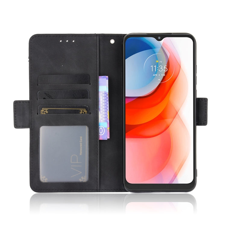For Motorola Moto G Play 2021 Wallet Style Skin Feel Calf Pattern Leather Case with Separate Card Slots
