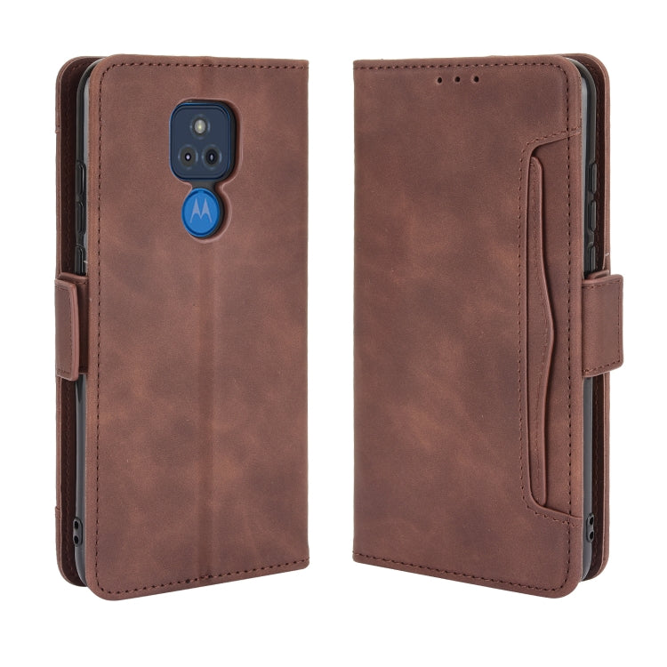 For Motorola Moto G Play 2021 Wallet Style Skin Feel Calf Pattern Leather Case with Separate Card Slots
