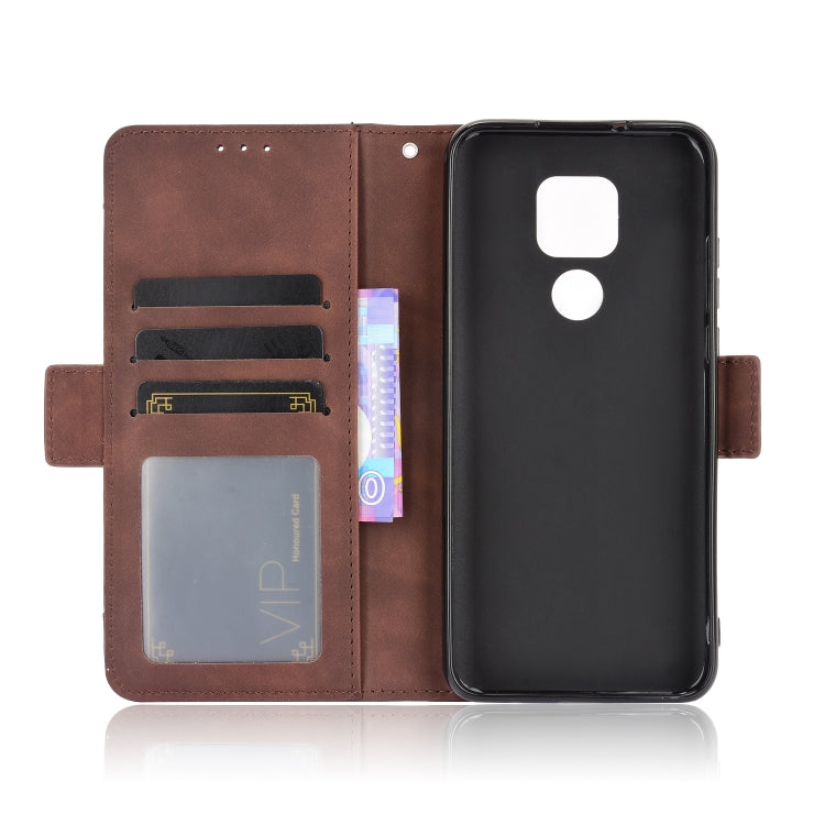For Motorola Moto G Play 2021 Wallet Style Skin Feel Calf Pattern Leather Case with Separate Card Slots