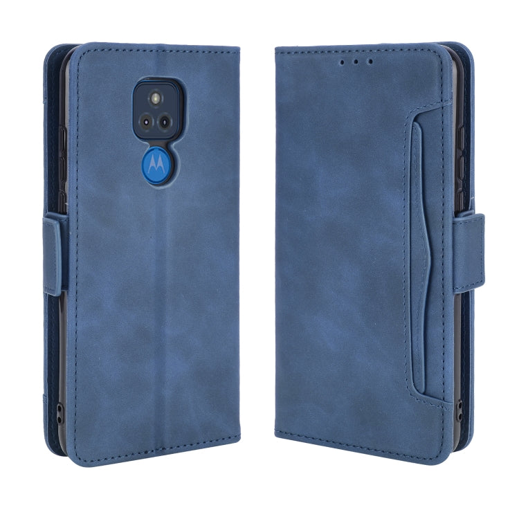 For Motorola Moto G Play 2021 Wallet Style Skin Feel Calf Pattern Leather Case with Separate Card Slots