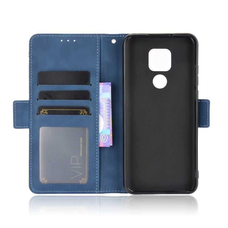 For Motorola Moto G Play 2021 Wallet Style Skin Feel Calf Pattern Leather Case with Separate Card Slots
