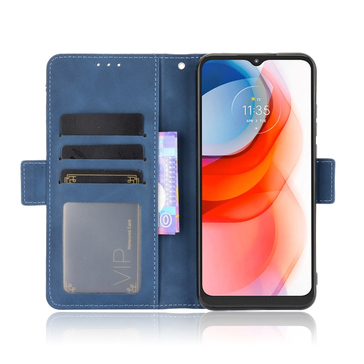 For Motorola Moto G Play 2021 Wallet Style Skin Feel Calf Pattern Leather Case with Separate Card Slots