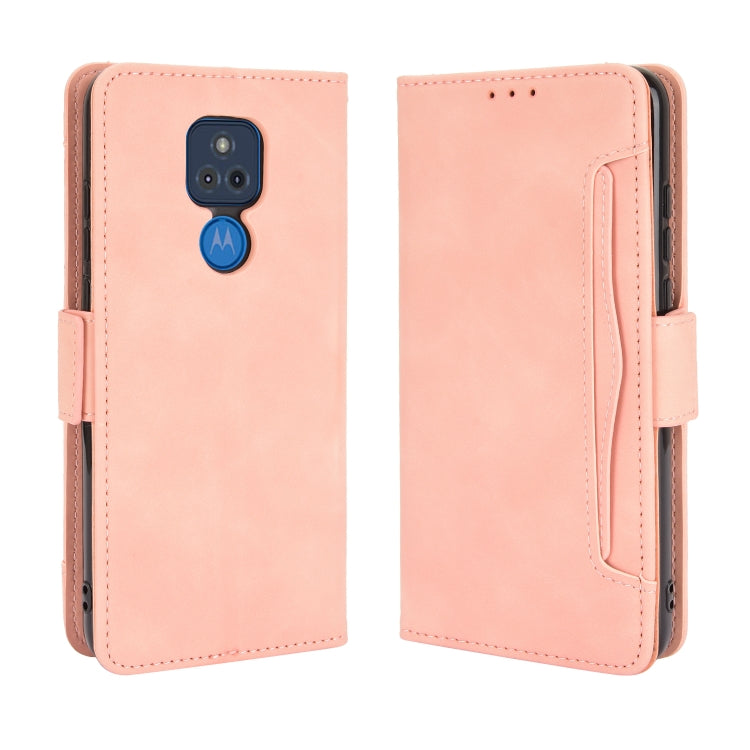 For Motorola Moto G Play 2021 Wallet Style Skin Feel Calf Pattern Leather Case with Separate Card Slots