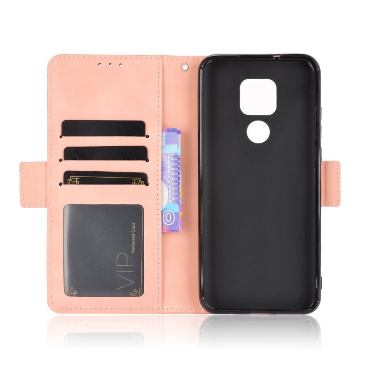 For Motorola Moto G Play 2021 Wallet Style Skin Feel Calf Pattern Leather Case with Separate Card Slots
