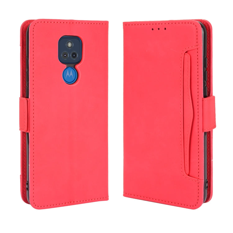 For Motorola Moto G Play 2021 Wallet Style Skin Feel Calf Pattern Leather Case with Separate Card Slots