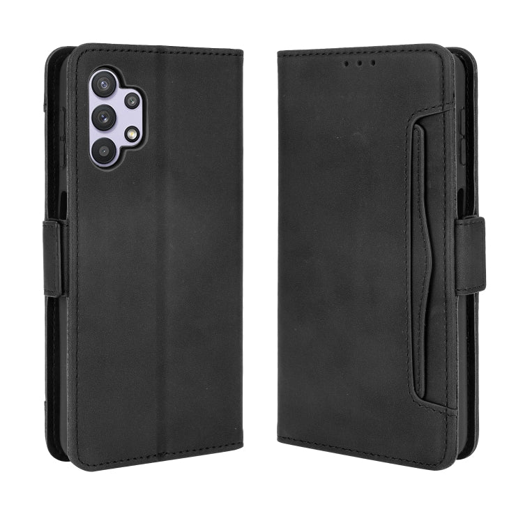For Samsung Galaxy A32 5G Wallet Style Skin Feel Calf Pattern Leather Case with Separate Card Slots