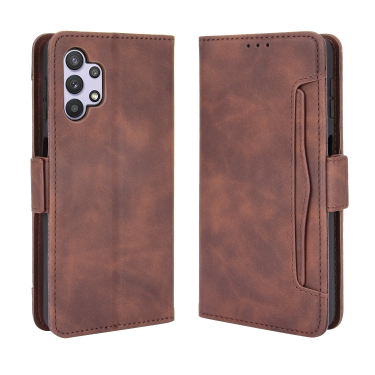 For Samsung Galaxy A32 5G Wallet Style Skin Feel Calf Pattern Leather Case with Separate Card Slots