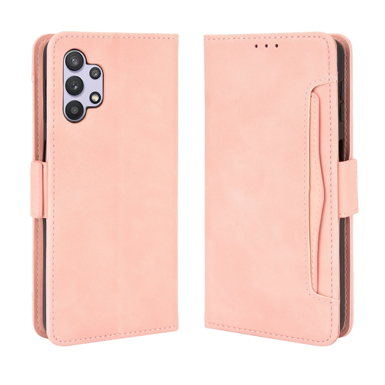For Samsung Galaxy A32 5G Wallet Style Skin Feel Calf Pattern Leather Case with Separate Card Slots