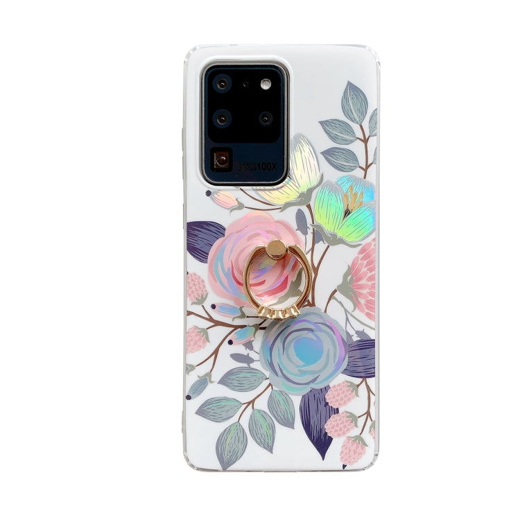 For Samsung Galaxy S21+ 5G Fashion Pattern Protective Case with Ring Holder