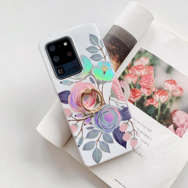 For Samsung Galaxy Note20 Fashion Pattern Protective Case with Ring Holder