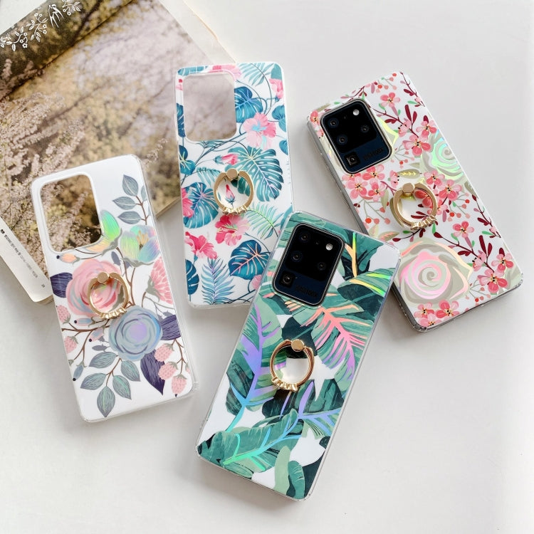 For Samsung Galaxy Note20 Fashion Pattern Protective Case with Ring Holder