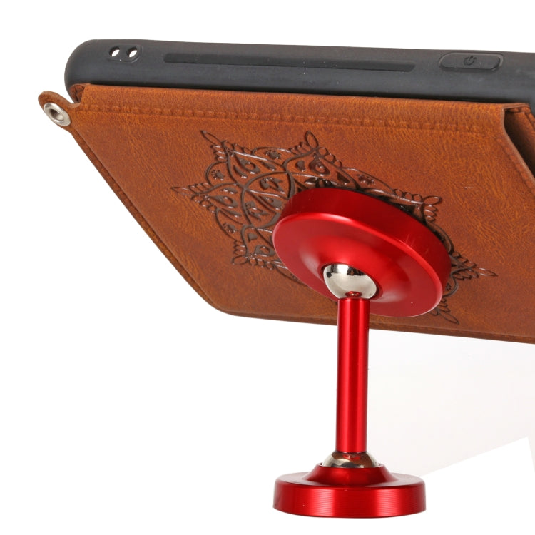 For Samsung Galaxy S21 Ultra 5G Mandala Embossed PU + TPU Case with Holder & Card Slots & Photo Frame & Strap
