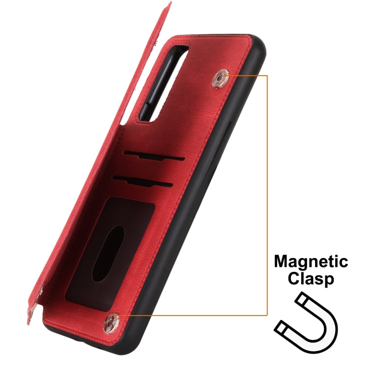 For Huawei Y7a Mandala Embossed PU + TPU Case with Holder & Card Slots & Photo Frame & Strap