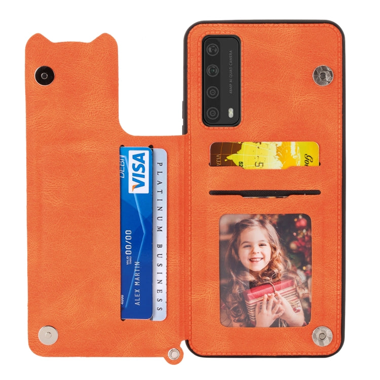For Huawei Y7a Mandala Embossed PU + TPU Case with Holder & Card Slots & Photo Frame & Strap
