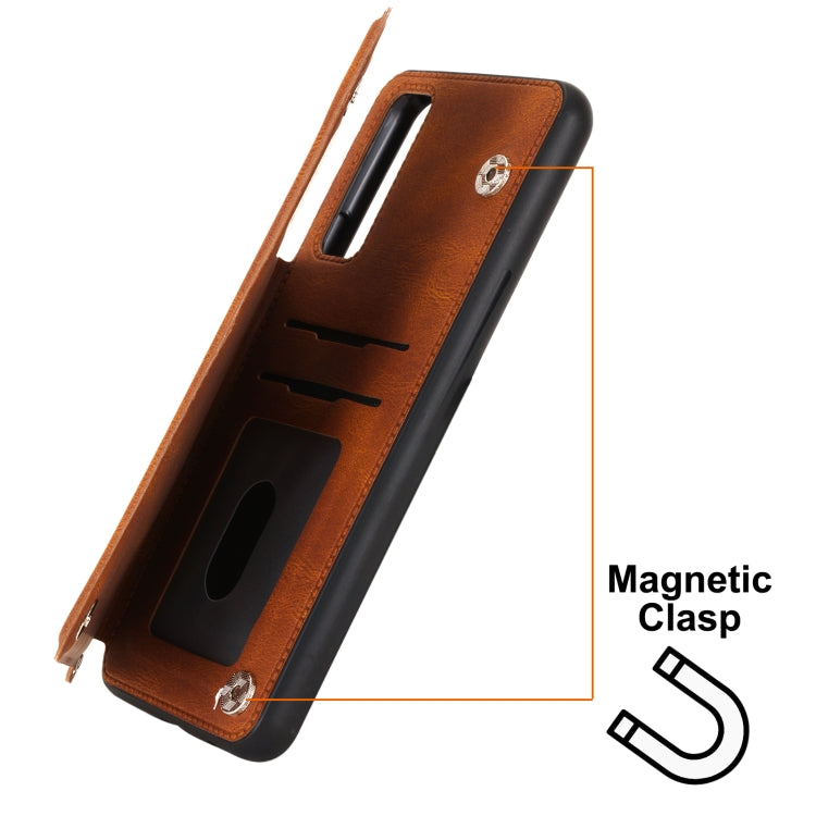 For Huawei Y7a Mandala Embossed PU + TPU Case with Holder & Card Slots & Photo Frame & Strap