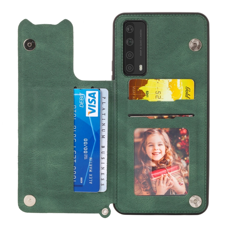 For Huawei Y7a Mandala Embossed PU + TPU Case with Holder & Card Slots & Photo Frame & Strap