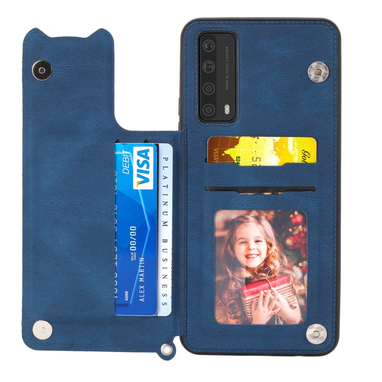 For Huawei Y7a Mandala Embossed PU + TPU Case with Holder & Card Slots & Photo Frame & Strap