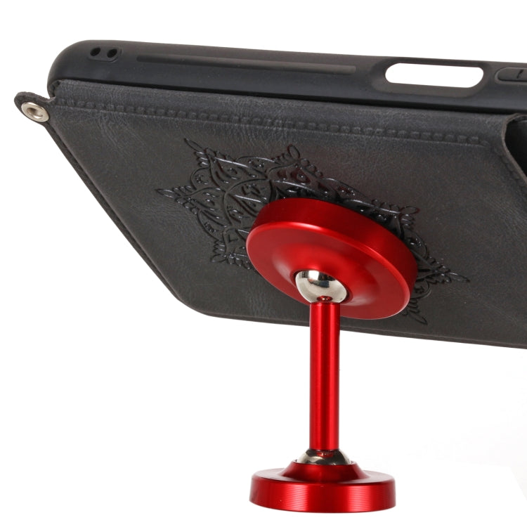 For Huawei Y7a Mandala Embossed PU + TPU Case with Holder & Card Slots & Photo Frame & Strap