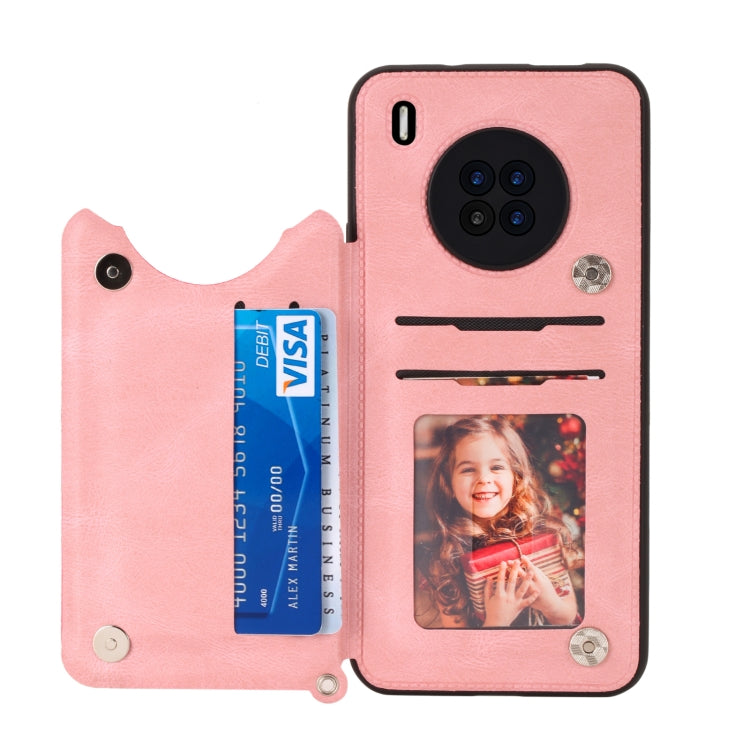 For Huawei Y9a Mandala Embossed PU + TPU Case with Holder & Card Slots & Photo Frame & Strap