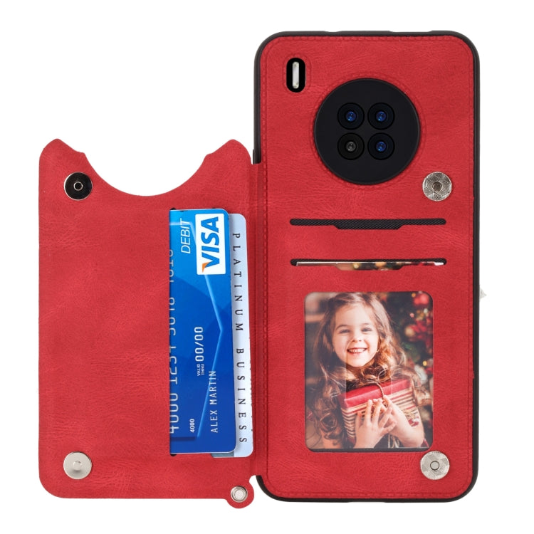For Huawei Y9a Mandala Embossed PU + TPU Case with Holder & Card Slots & Photo Frame & Strap