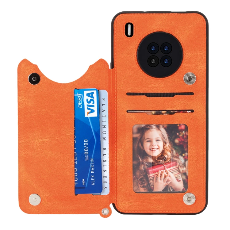 For Huawei Y9a Mandala Embossed PU + TPU Case with Holder & Card Slots & Photo Frame & Strap