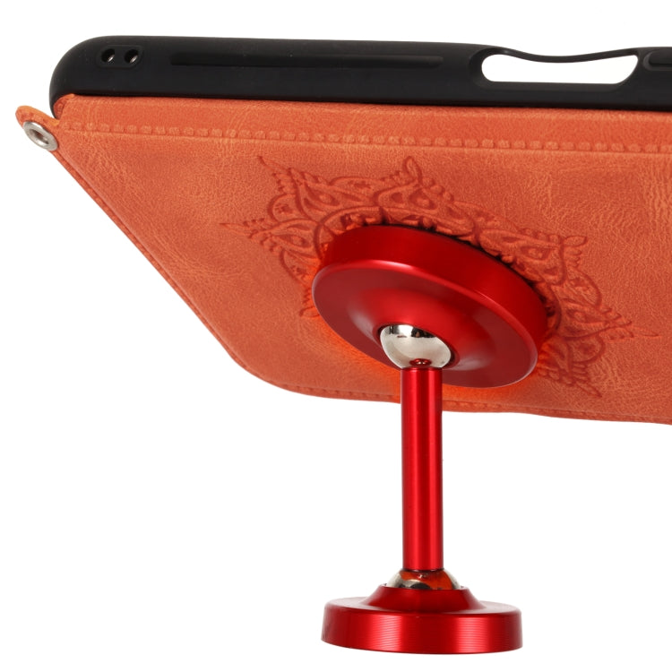 For Huawei Y9a Mandala Embossed PU + TPU Case with Holder & Card Slots & Photo Frame & Strap