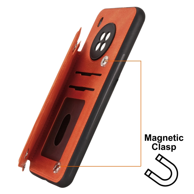 For Huawei Y9a Mandala Embossed PU + TPU Case with Holder & Card Slots & Photo Frame & Strap