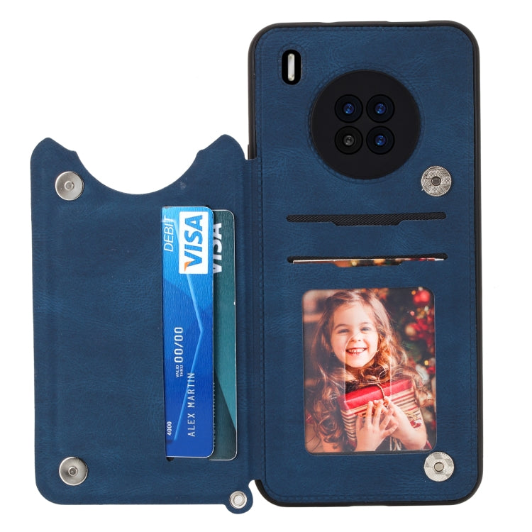 For Huawei Y9a Mandala Embossed PU + TPU Case with Holder & Card Slots & Photo Frame & Strap