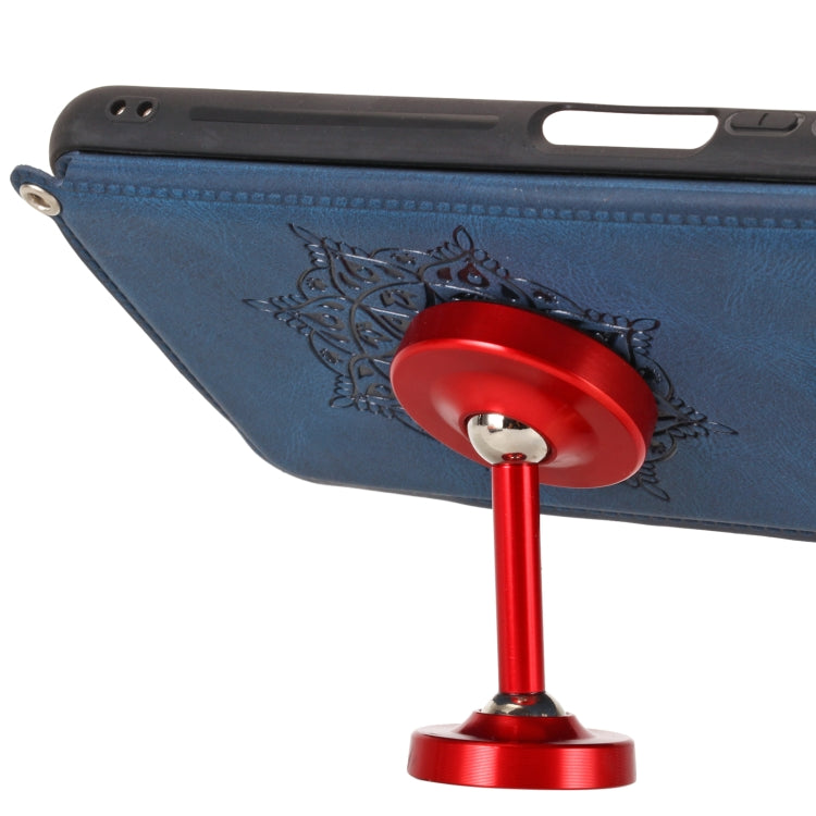 For Huawei Y9a Mandala Embossed PU + TPU Case with Holder & Card Slots & Photo Frame & Strap
