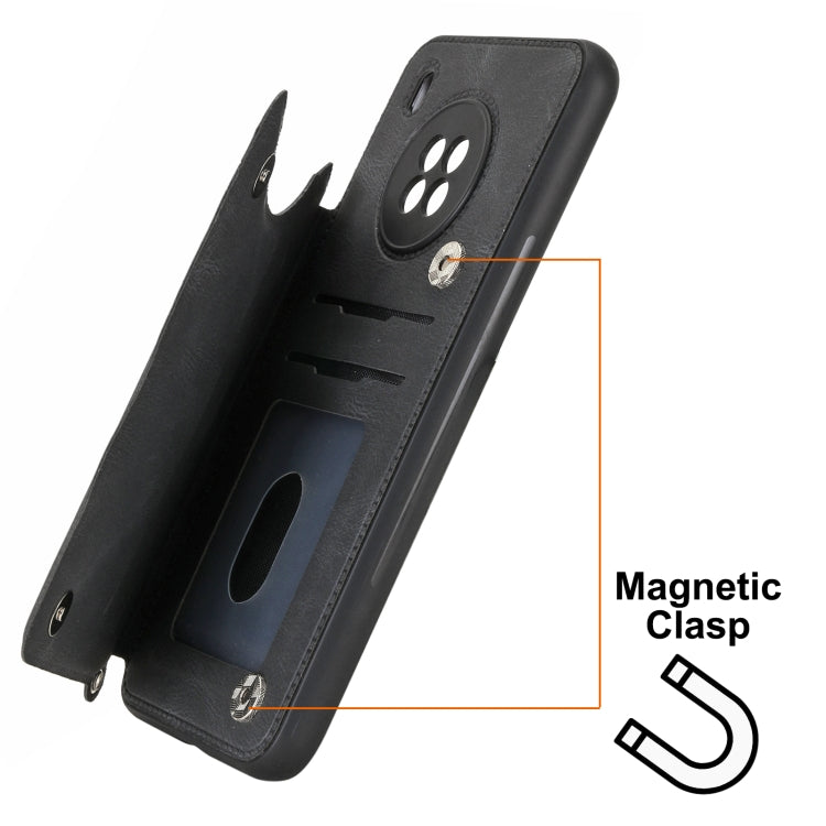 For Huawei Y9a Mandala Embossed PU + TPU Case with Holder & Card Slots & Photo Frame & Strap