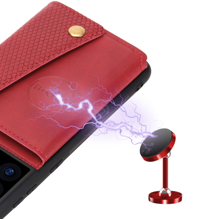 For Samsung Galaxy S21 Ultra 5G Double Buckle PU + TPU Shockproof Magnetic Protective Case with Card Slot & Holder
