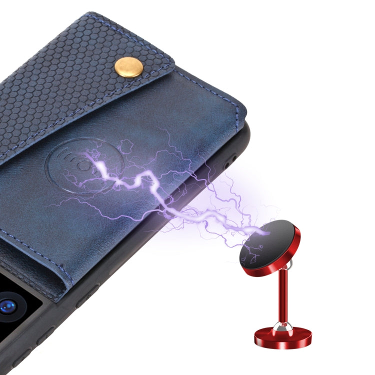 For Samsung Galaxy S21 Ultra 5G Double Buckle PU + TPU Shockproof Magnetic Protective Case with Card Slot & Holder