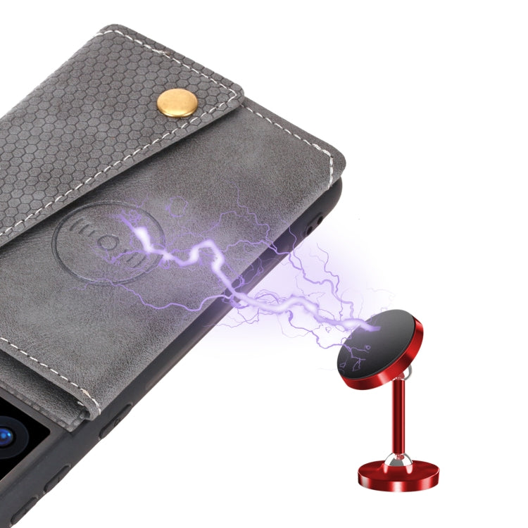 For Samsung Galaxy S21 Ultra 5G Double Buckle PU + TPU Shockproof Magnetic Protective Case with Card Slot & Holder