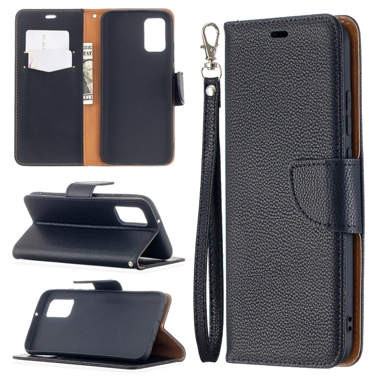 For Samsung Galaxy A02s (EU Version) Litchi Texture Pure Color Horizontal Flip Leather Case with Holder & Card Slots & Wallet & Lanyard