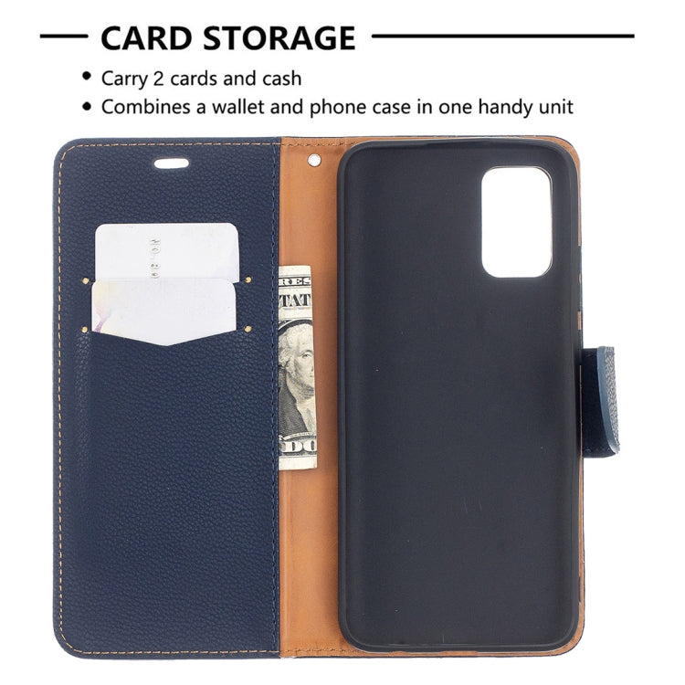 For Samsung Galaxy A02s (EU Version) Litchi Texture Pure Color Horizontal Flip Leather Case with Holder & Card Slots & Wallet & Lanyard