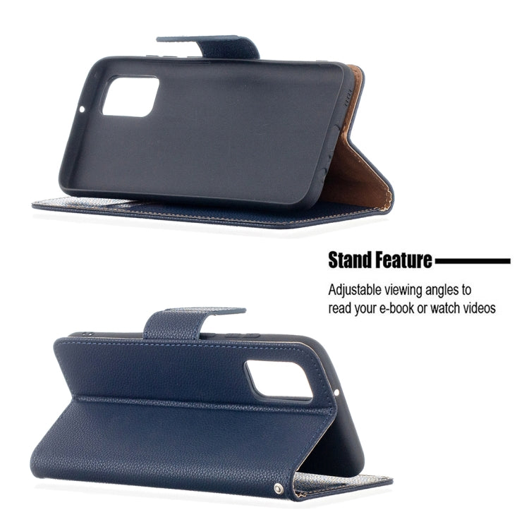 For Samsung Galaxy A02s (EU Version) Litchi Texture Pure Color Horizontal Flip Leather Case with Holder & Card Slots & Wallet & Lanyard
