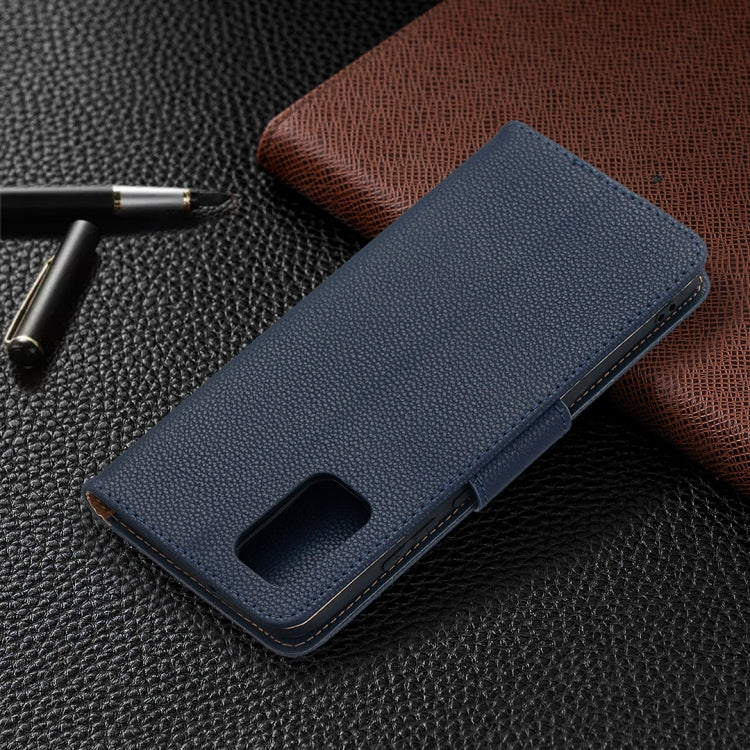 For Samsung Galaxy A02s (EU Version) Litchi Texture Pure Color Horizontal Flip Leather Case with Holder & Card Slots & Wallet & Lanyard