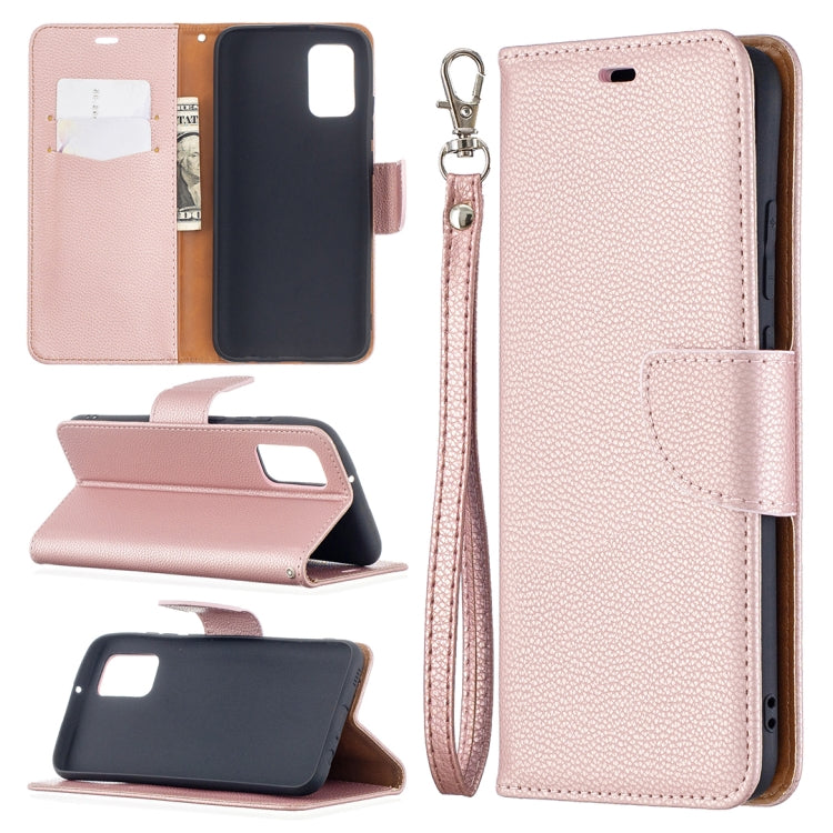 For Samsung Galaxy A02s (EU Version) Litchi Texture Pure Color Horizontal Flip Leather Case with Holder & Card Slots & Wallet & Lanyard