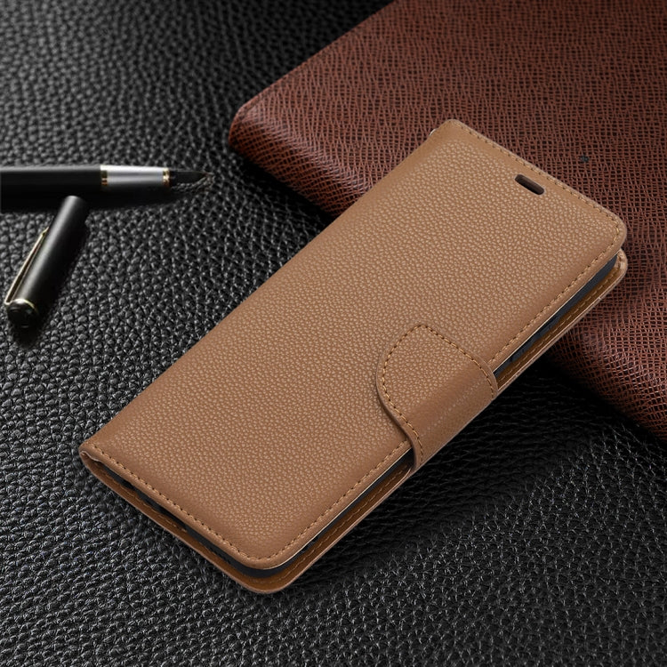 For Samsung Galaxy A02s (EU Version) Litchi Texture Pure Color Horizontal Flip Leather Case with Holder & Card Slots & Wallet & Lanyard