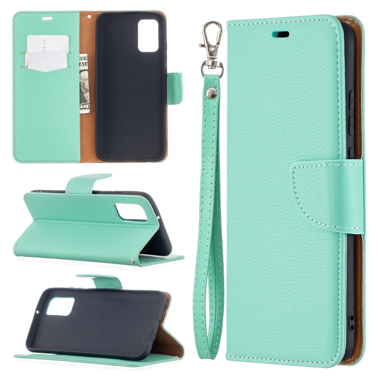 For Samsung Galaxy A02s (EU Version) Litchi Texture Pure Color Horizontal Flip Leather Case with Holder & Card Slots & Wallet & Lanyard