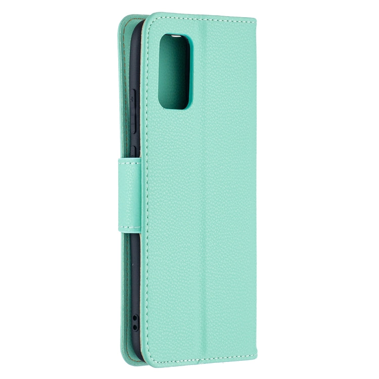 For Samsung Galaxy A02s (EU Version) Litchi Texture Pure Color Horizontal Flip Leather Case with Holder & Card Slots & Wallet & Lanyard