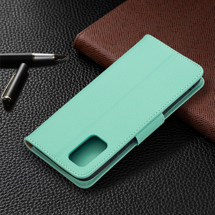 For Samsung Galaxy A02s (EU Version) Litchi Texture Pure Color Horizontal Flip Leather Case with Holder & Card Slots & Wallet & Lanyard