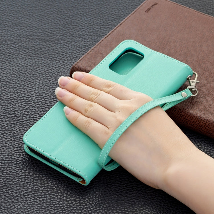For Samsung Galaxy A02s (EU Version) Litchi Texture Pure Color Horizontal Flip Leather Case with Holder & Card Slots & Wallet & Lanyard