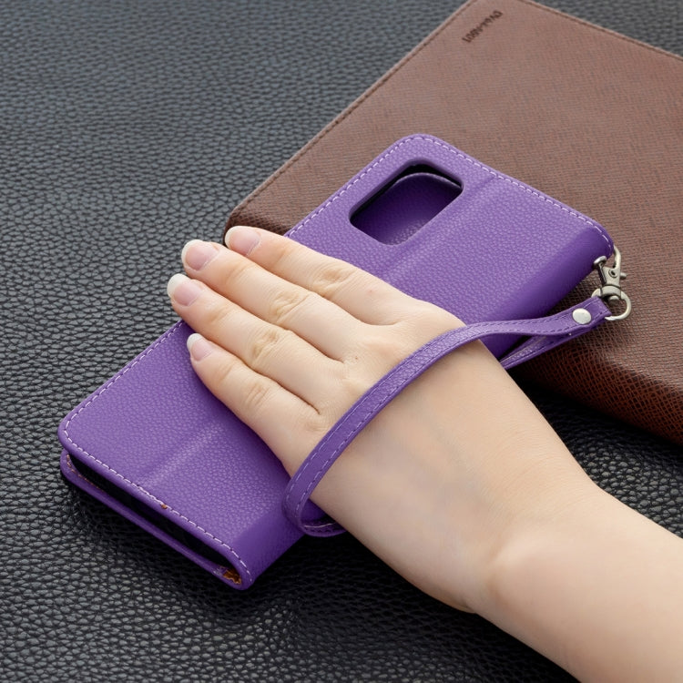 For Samsung Galaxy A02s (EU Version) Litchi Texture Pure Color Horizontal Flip Leather Case with Holder & Card Slots & Wallet & Lanyard